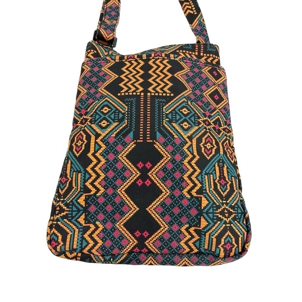 Kavu Keeper 100% Sustainable Cotton Tribal Crossbody Orange Black - Picture 10 of 13